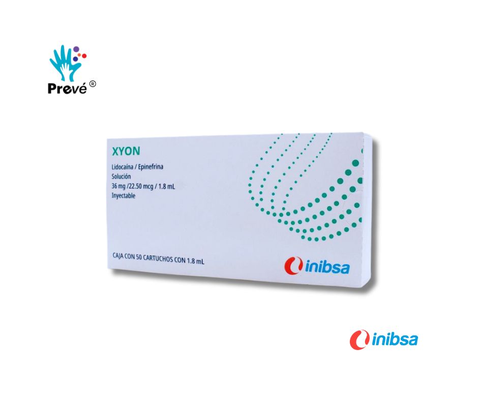 💉 Xyon Lidocaína 2% con Epinefrina 1:100,000 – Caja con 50 Cartuchos de Vidrio (1.8 ml) – Inibsa - Image 3