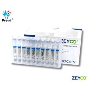💉 Dentocain 2% con Epinefrina 1:100,000 – Caja con 50 Cartuchos de Plástico (1.8 ml)