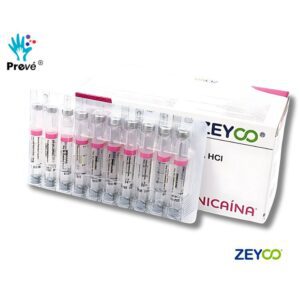 Lido 2% Omnicaina con Epinefrina 1:100,000 – Anestesia Dental Caja con 50 Cartuchos de Plástico (1.8 ml)