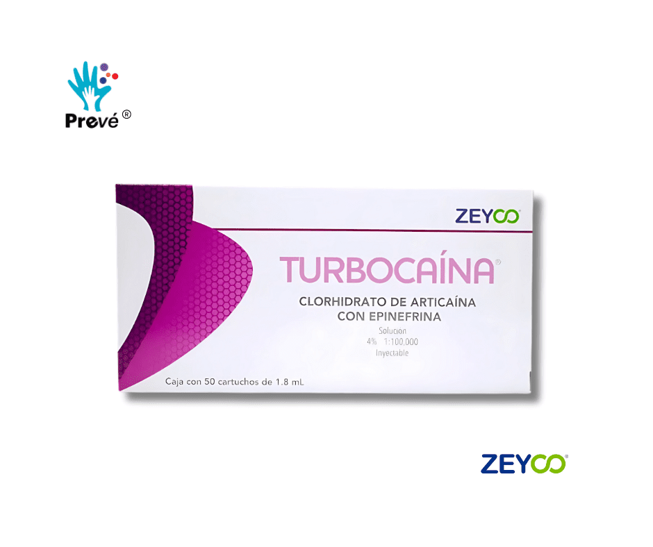 Turbocaina Articaína 4% con Epinefrina 1:100,000 – Anestesia Dental Caja con 50 Cartuchos de Plástico (1.8 ml) - Image 3