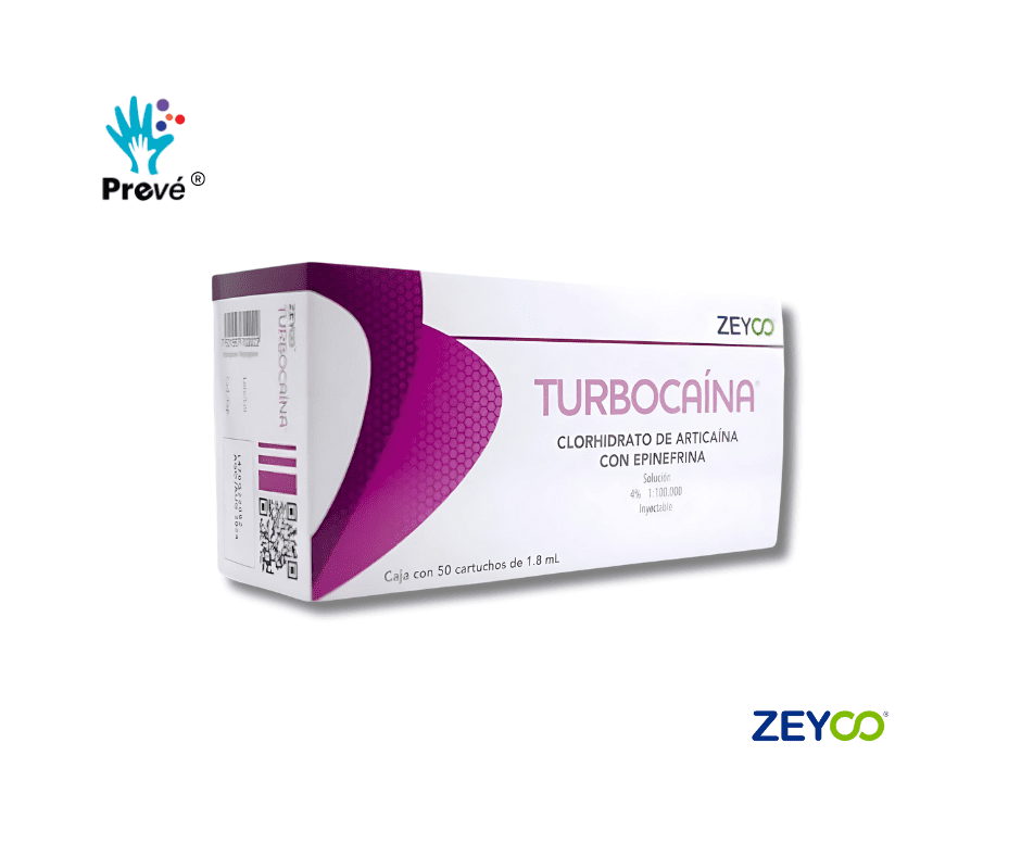 Turbocaina Articaína 4% con Epinefrina 1:100,000 – Anestesia Dental Caja con 50 Cartuchos de Plástico (1.8 ml) - Image 2