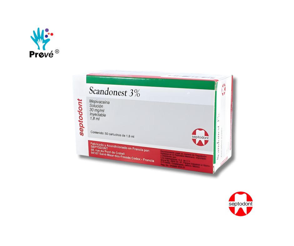 Scandonest 3% sin Epinefrina – Anestesia Dental Caja con 50 Cartuchos (1.8 ml) - Image 3
