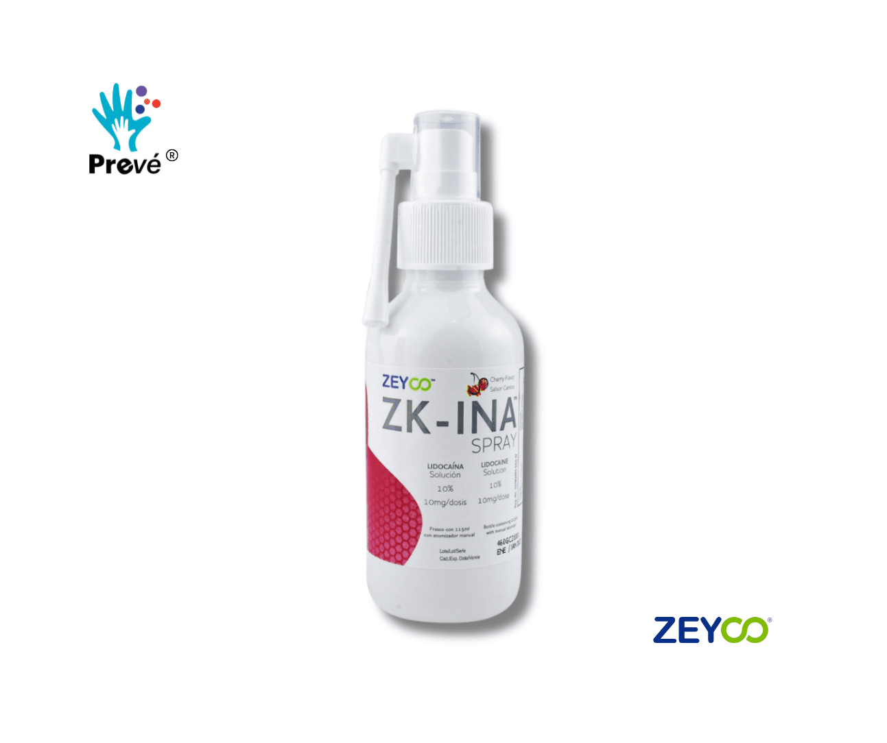 ZK-INA Spray Anestésico Tópico 10% Sabor Cereza – Lidocaína 115 ml - Image 2