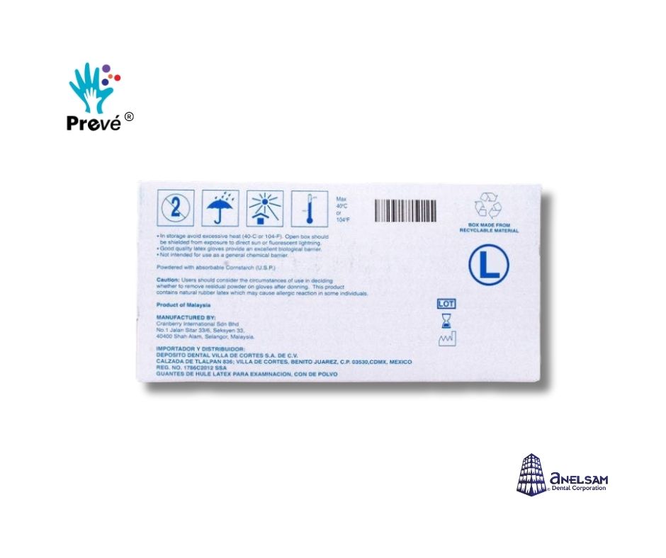 Guantes de látex GRAN Anelsam 100 pzas para uso clínico. - Image 2